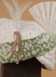 White And Pista Green Thread Embroidered Turban